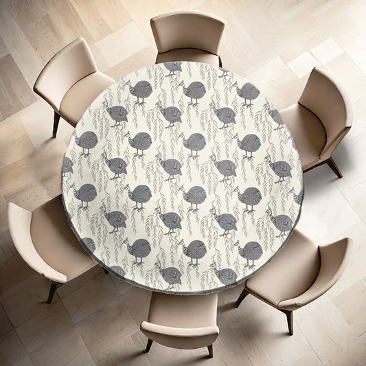 Guinea Fowl Round Tablecloth
