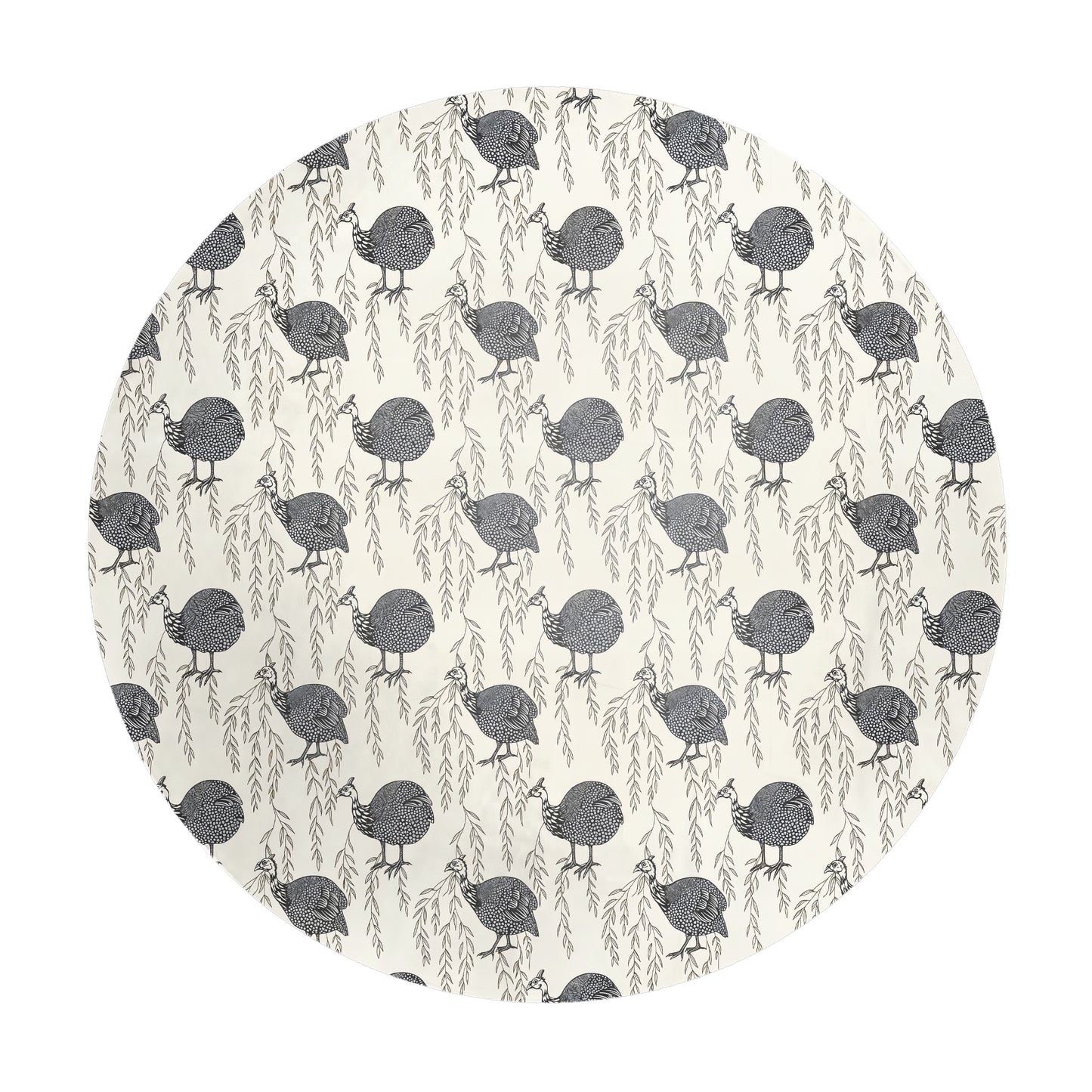 Guinea Fowl Round Tablecloth