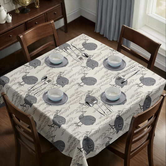Guinea Fowl Square Tablecloth