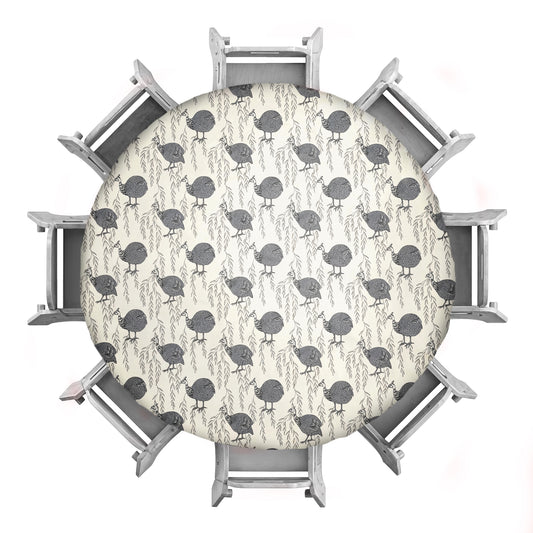 Guinea Fowl 2,3m Round Tablecloth