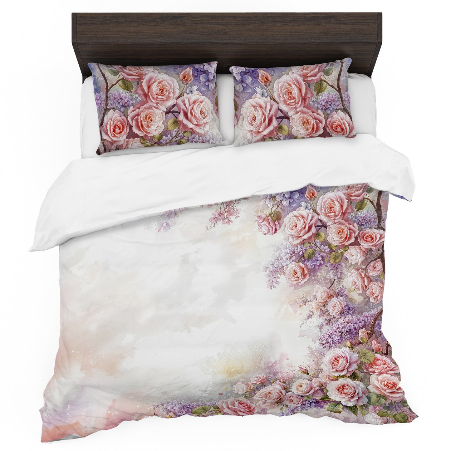 Hanging Pink Roses Duvet Cover Set