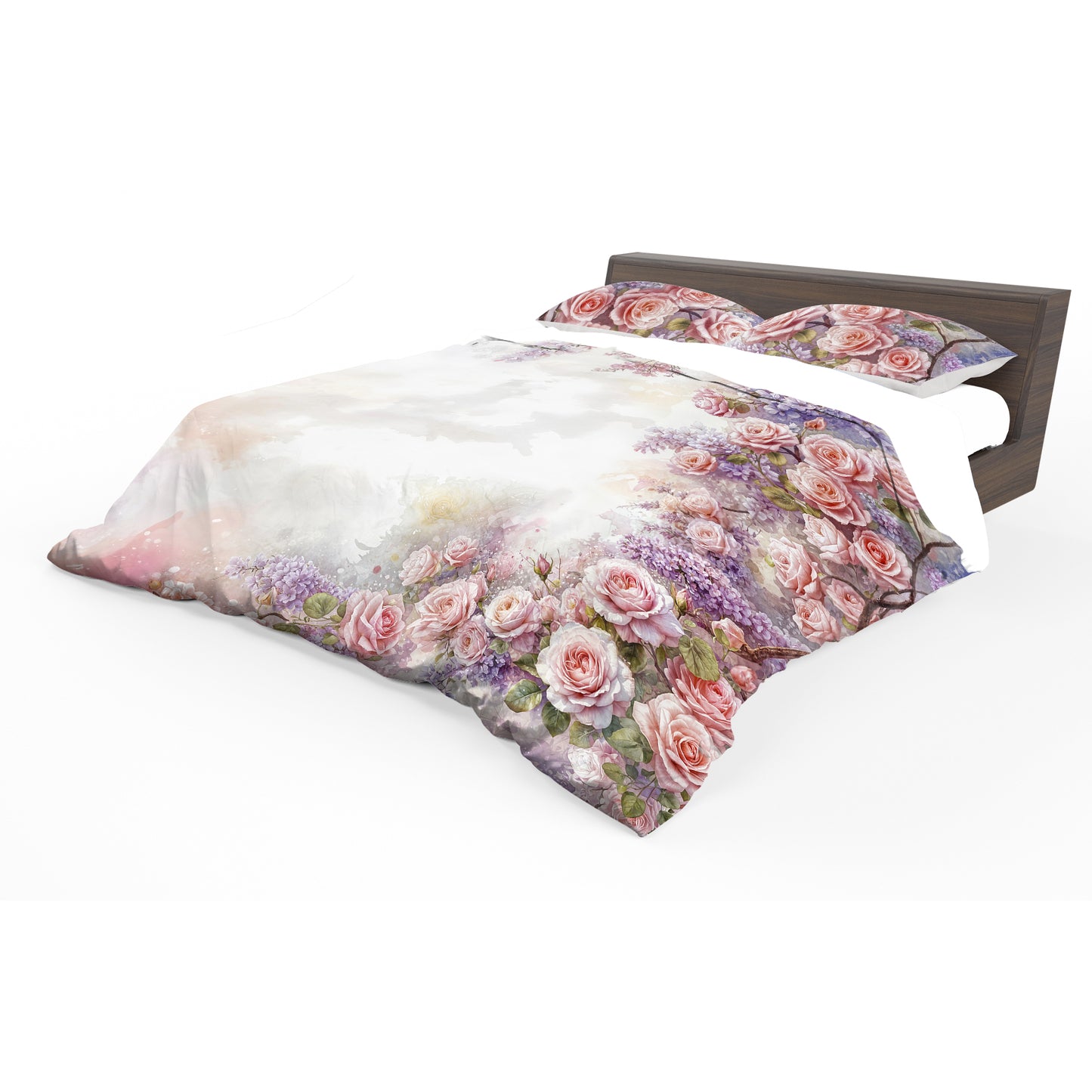 Hanging Pink Roses Duvet Cover Set