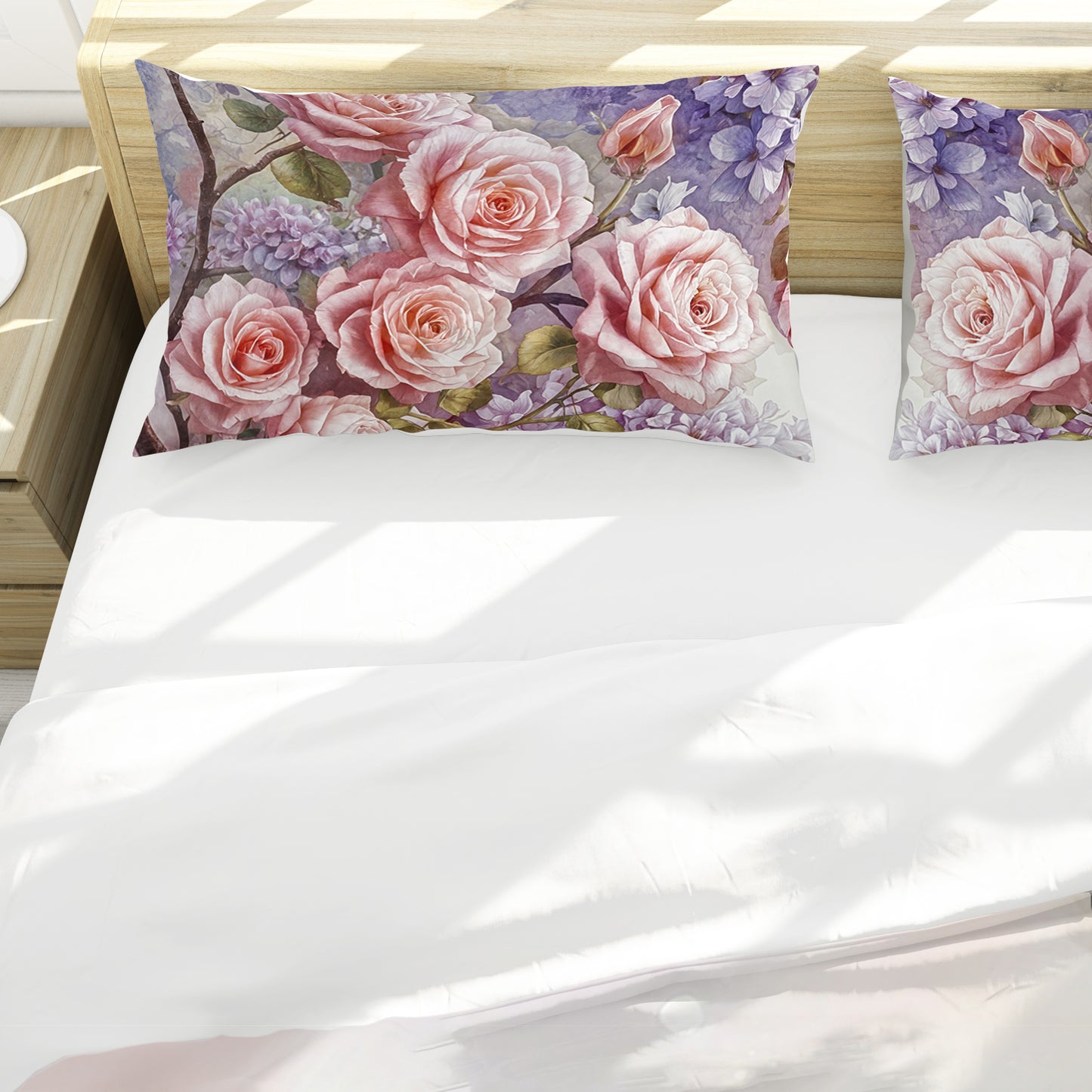 Hanging Pink Roses Duvet Cover Set