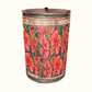 Happy Flowers Drum Decoupage