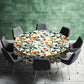 Happy Flowers Round Tablecloth