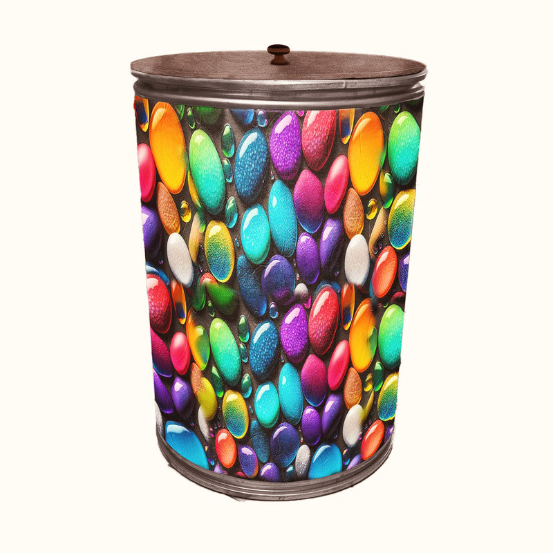 Happy Pebbles Drum Decoupage