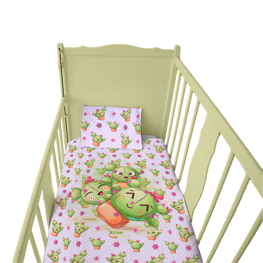 Happy Cactus Crew Cot Set