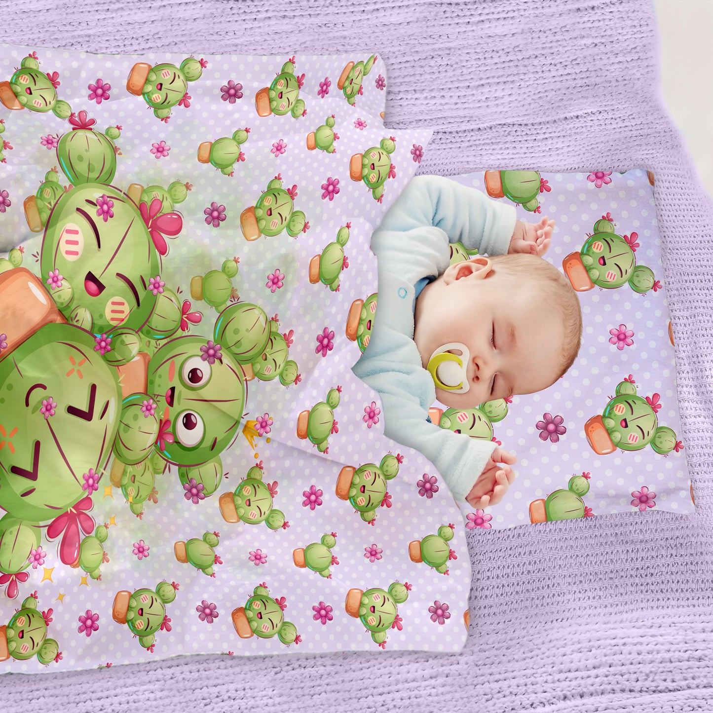 Happy Cactus Crew Cot Set