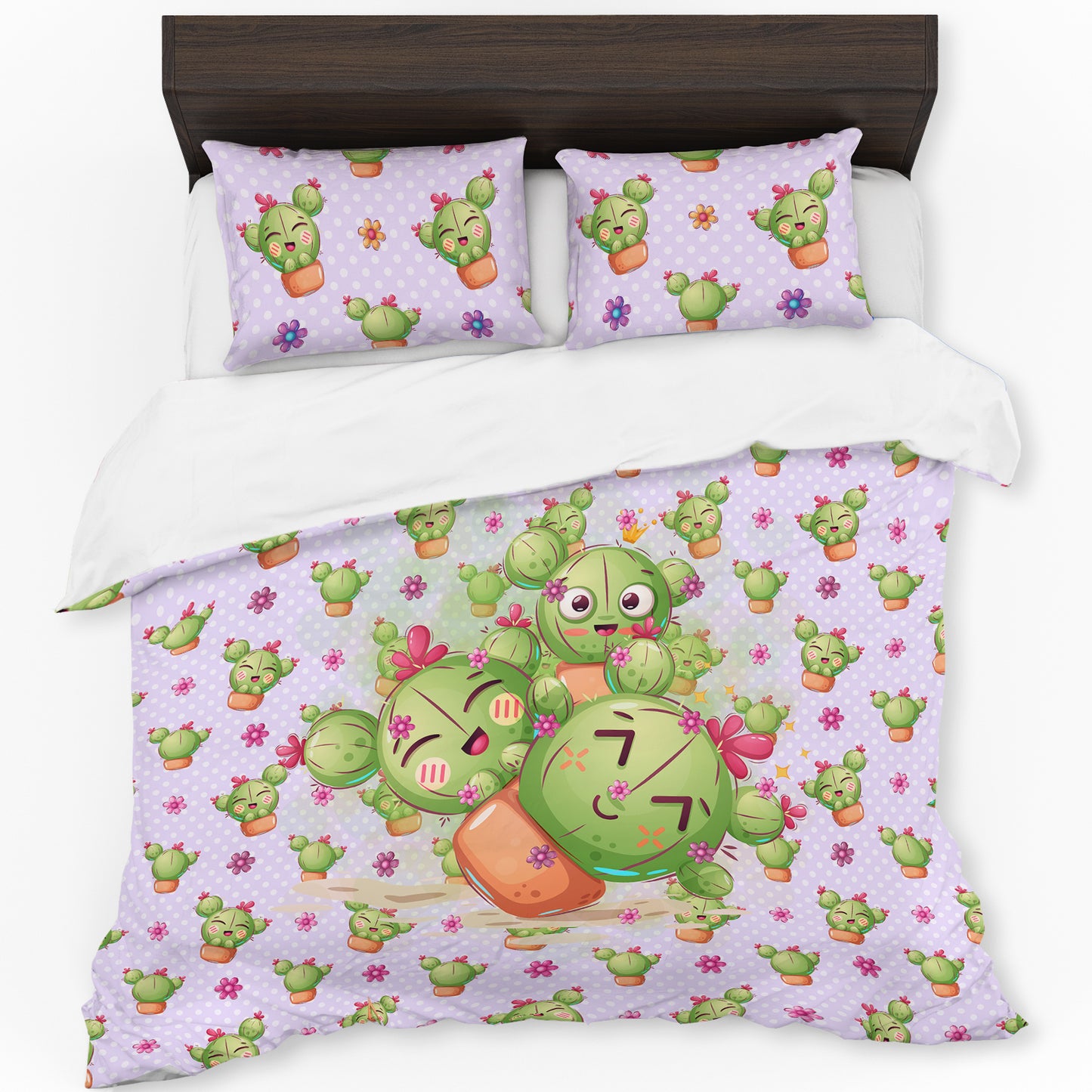 Happy Cactus Crew Kids Duvet Cover Set