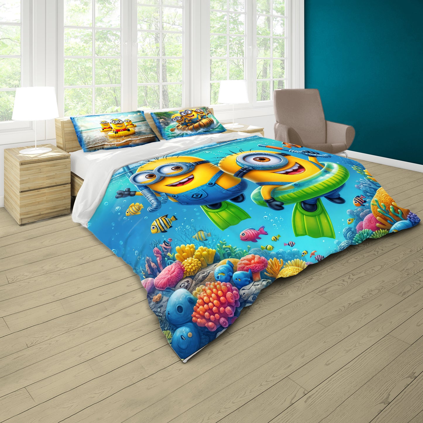 Happy Divers Kids Duvet Cover Set