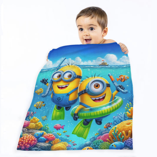 Happy Divers Toddler Fleece Blanket