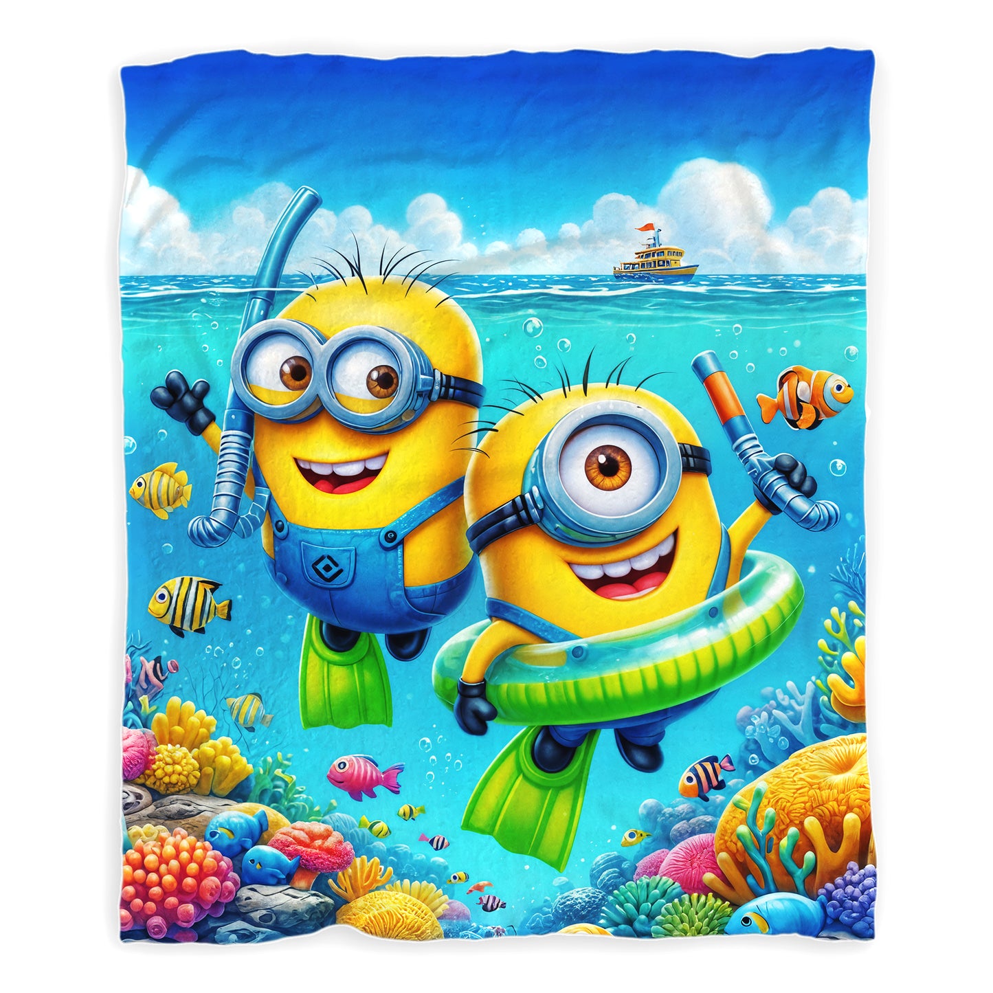 Happy Divers Toddler Fleece Blanket