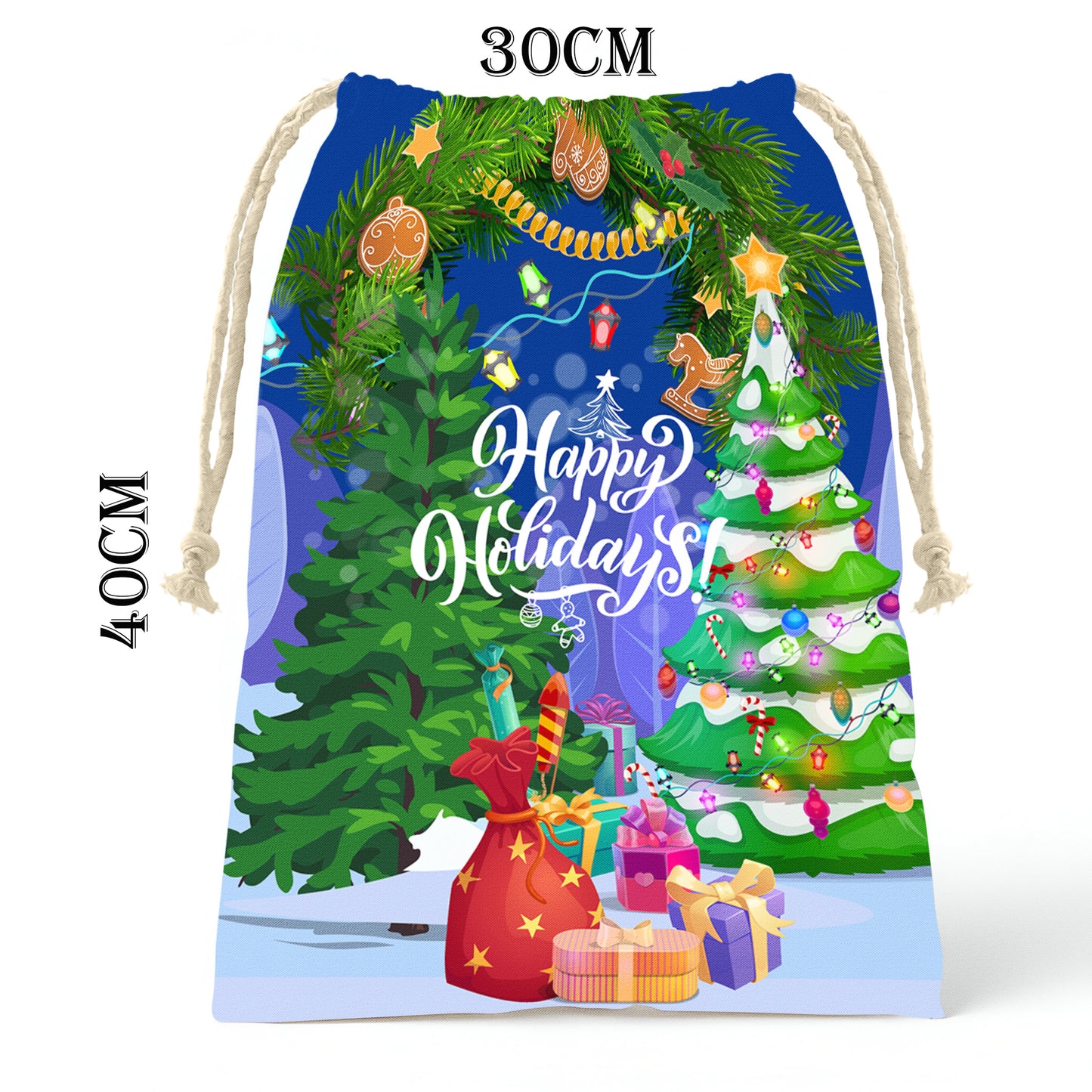Happy Holidays Gift Bag (Set of 2)