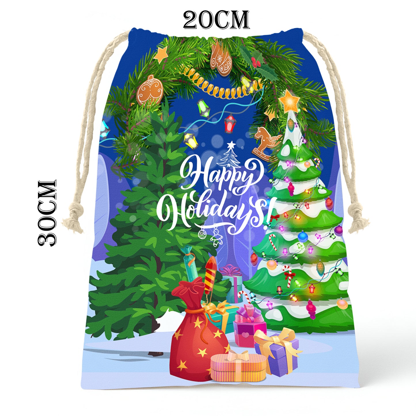 Happy Holidays Gift Bag (Set of 3)