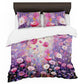 Happy Purple Flowers Duvet Cover Set
