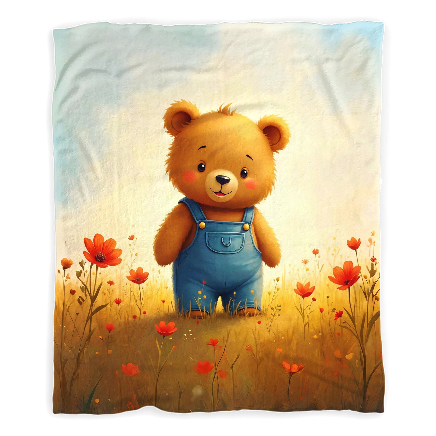 Happy Teddy Minky Blanket