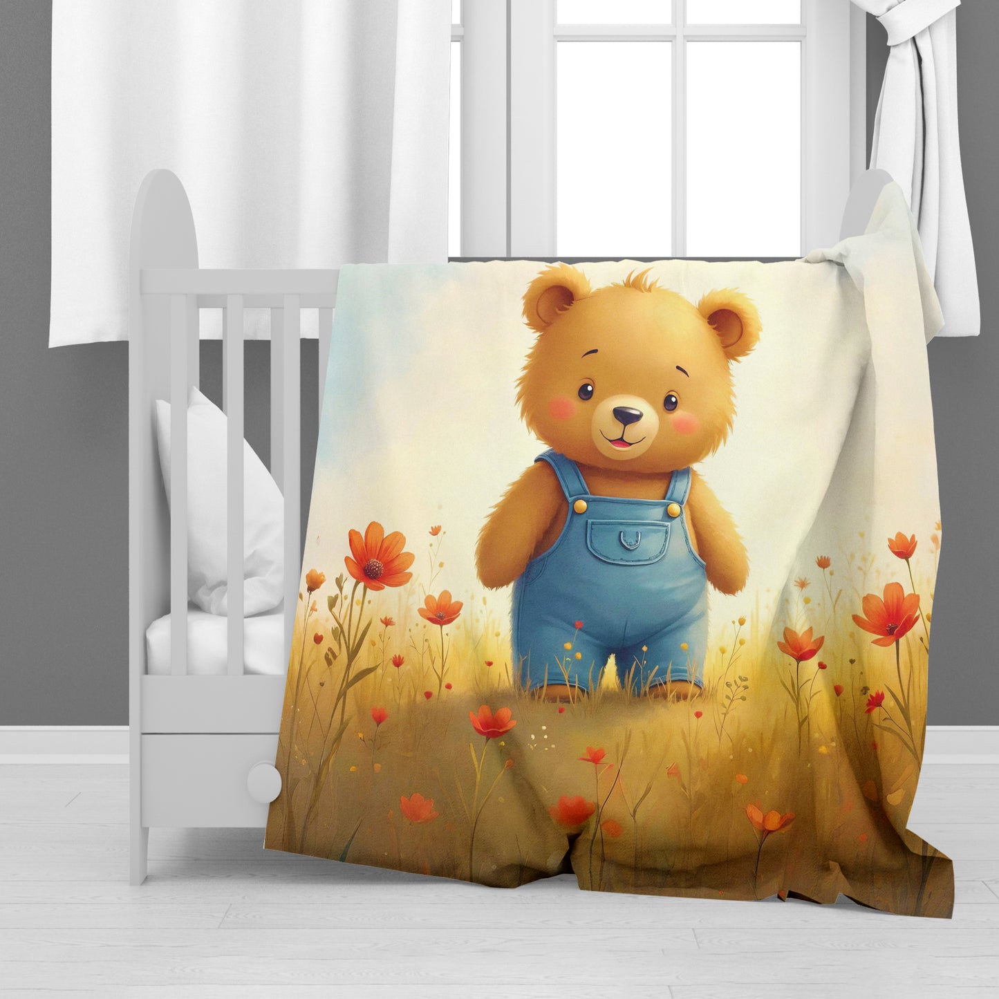 Happy Teddy Minky Blanket