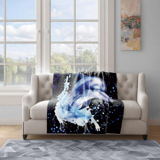 Happy Days Dolphins Light Weight Fleece Blanket