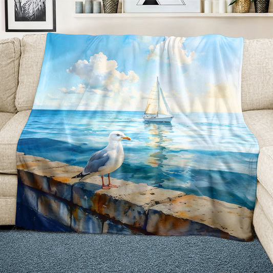 Harbor Watch Light Weight Fleece Blanket