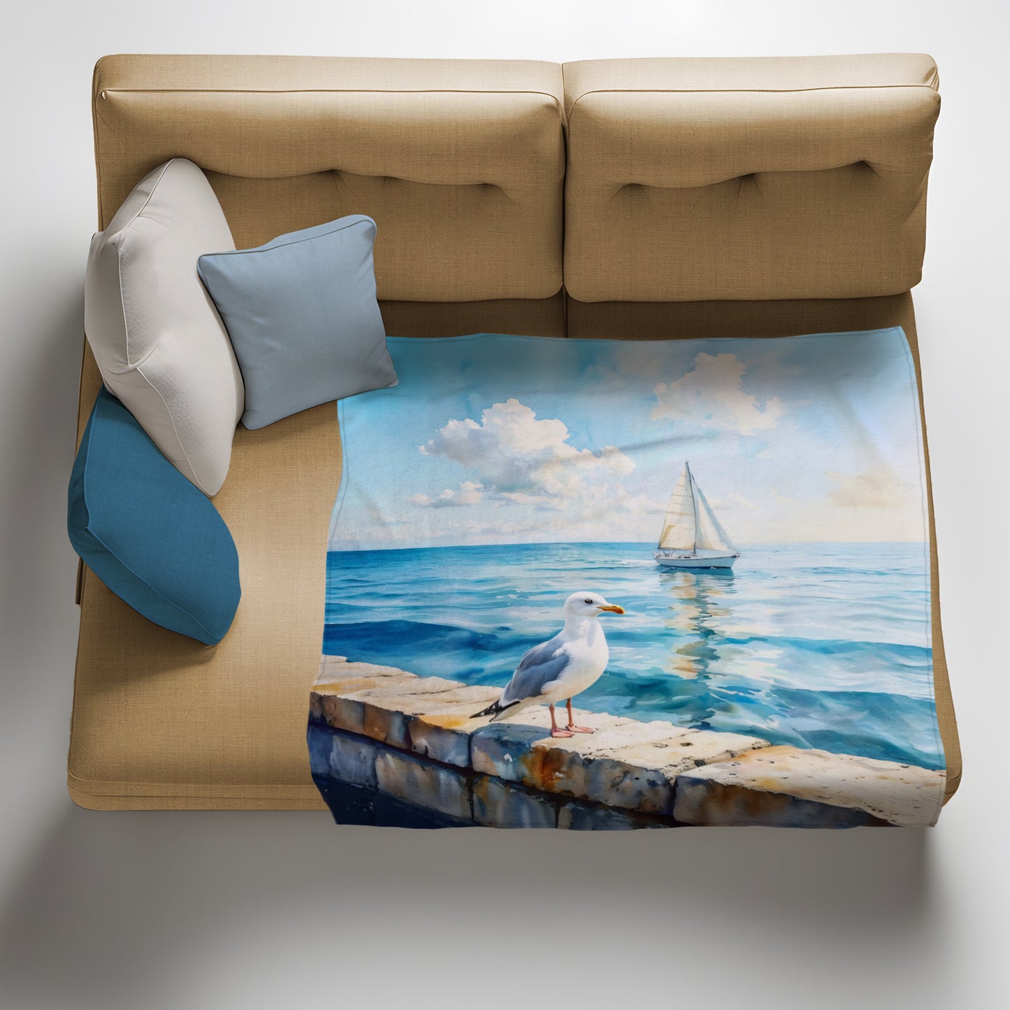 Harbor Watch Light Weight Fleece Blanket