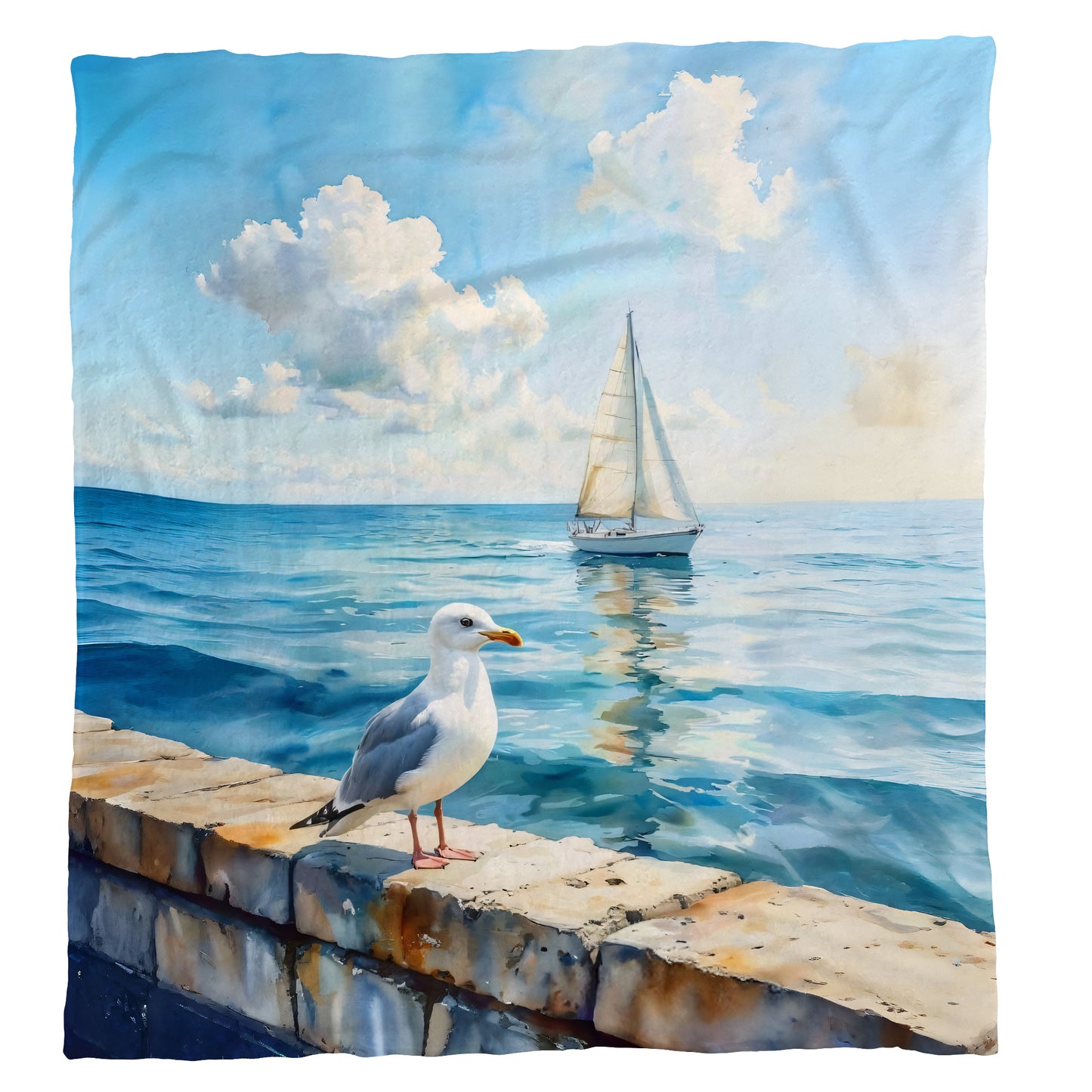 Harbor Watch Light Weight Fleece Blanket