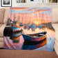 Harbour At Dawn Light Weight Fleece Blanket by Nathan Pieterse