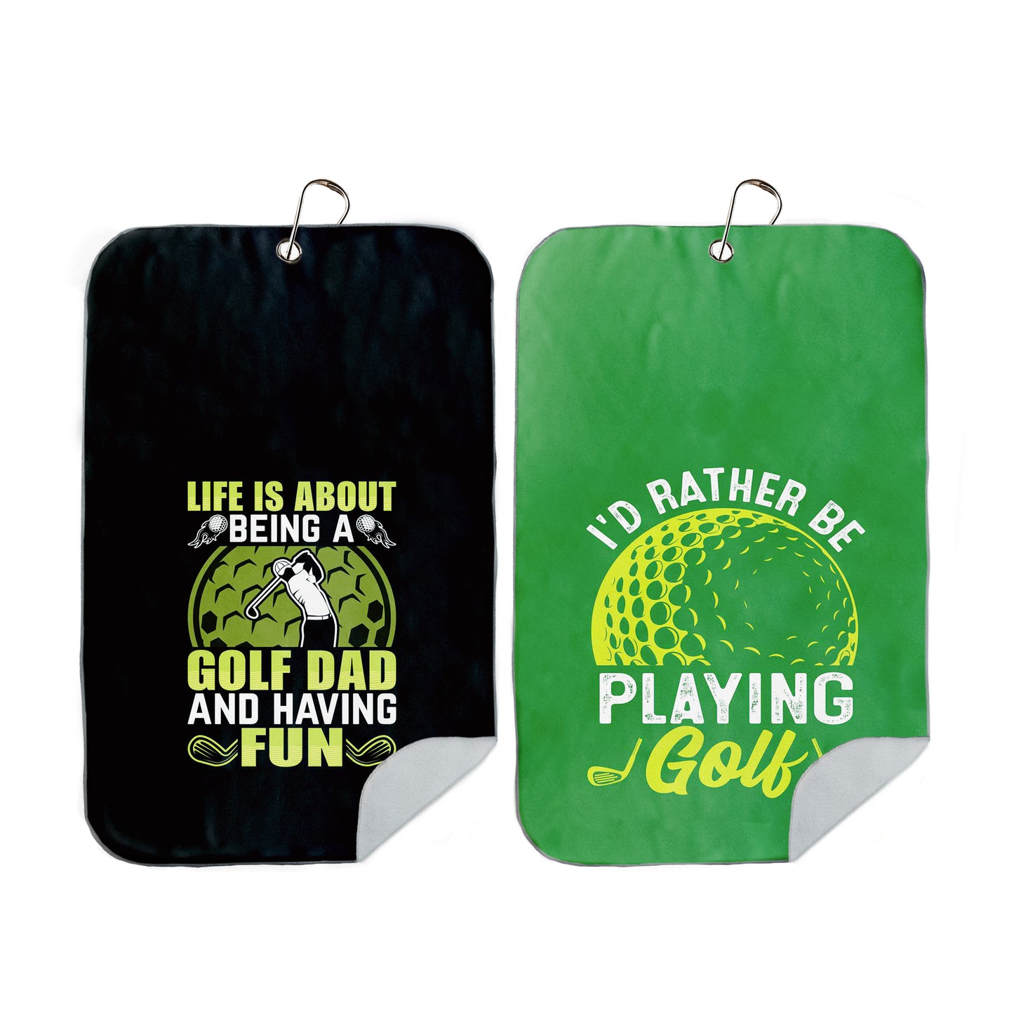 Having Fun Golf Towel Set of 2