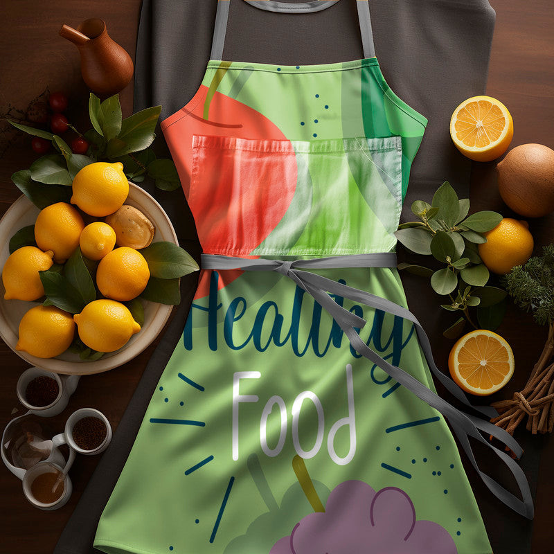 Healthy Food Medium Length Apron