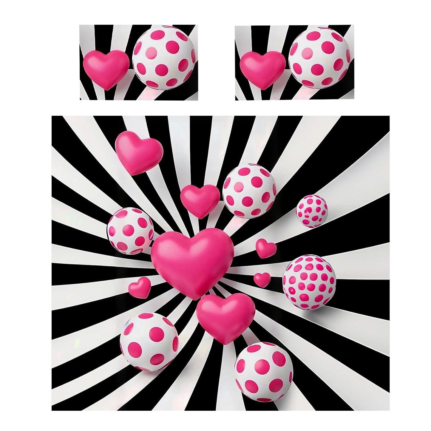 Hearts and Balls Duvet Cover Set