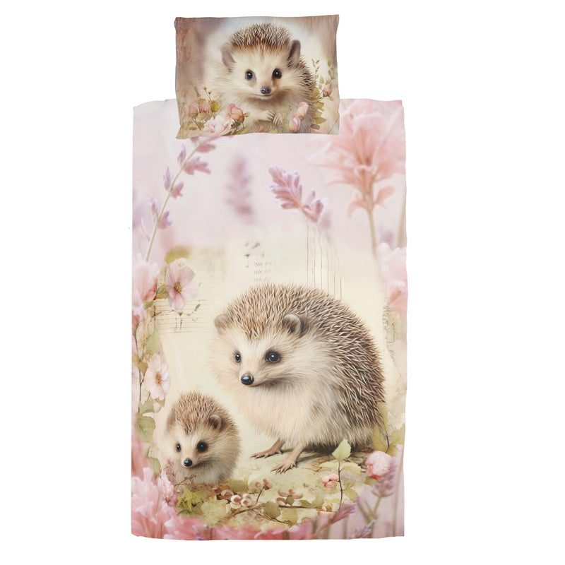 Hedgehog Soft Pink Cot Set