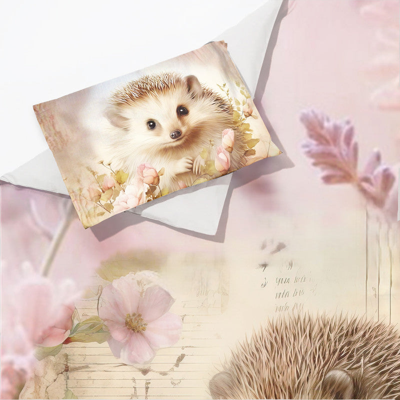 Hedgehog Soft Pink Cot Set