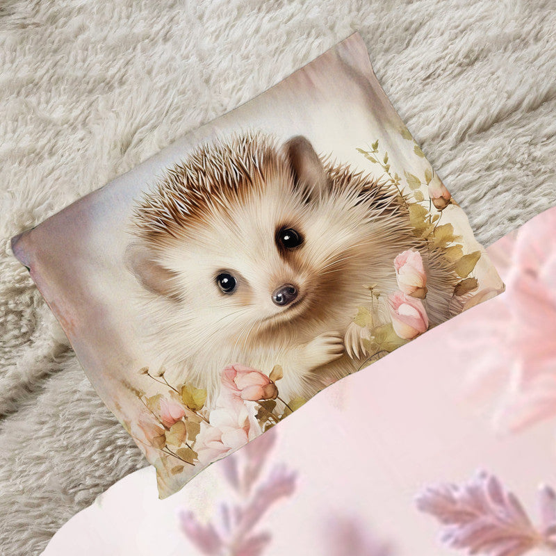 Hedgehog Soft Pink Cot Set