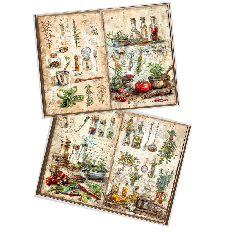 Herb and Spices Five Decoupage 800mm x 600mm