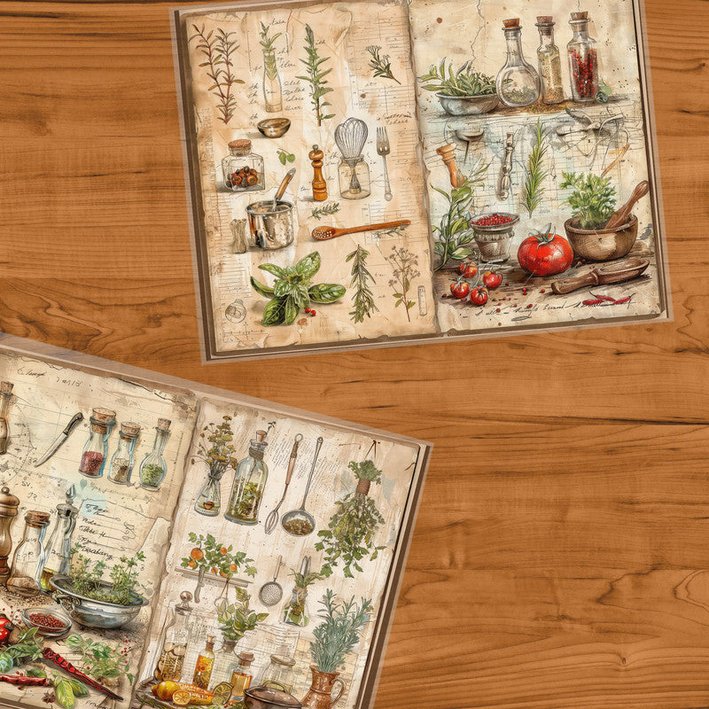Herb and Spices Five Decoupage 800mm x 600mm