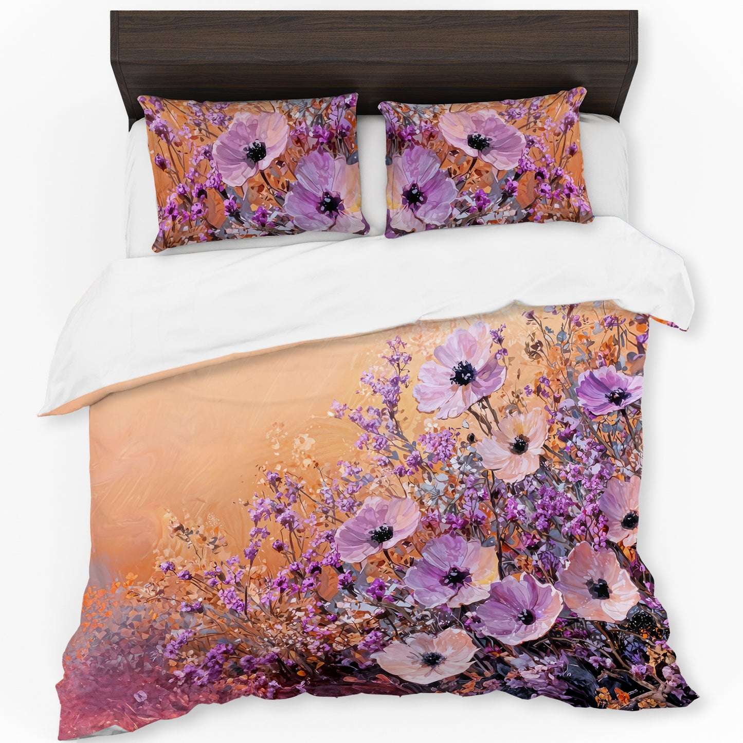 Heritage Purple Petal Poetry Duvet Cover Set