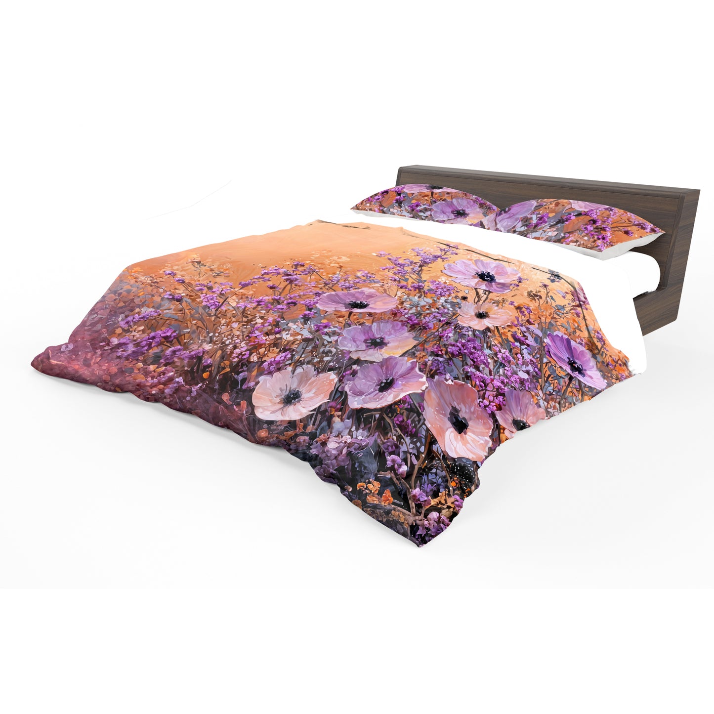 Heritage Purple Petal Poetry Duvet Cover Set