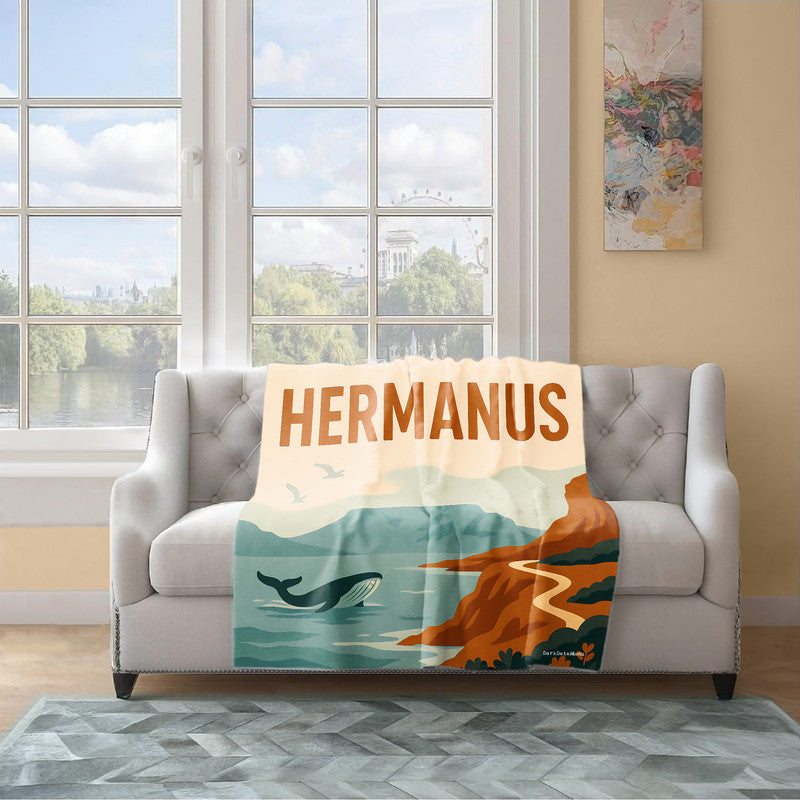 Hermanus Light Weight Fleece Blanket by Wikus Schalkwyk