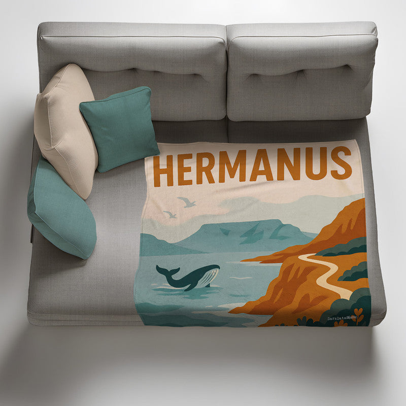 Hermanus Light Weight Fleece Blanket by Wikus Schalkwyk