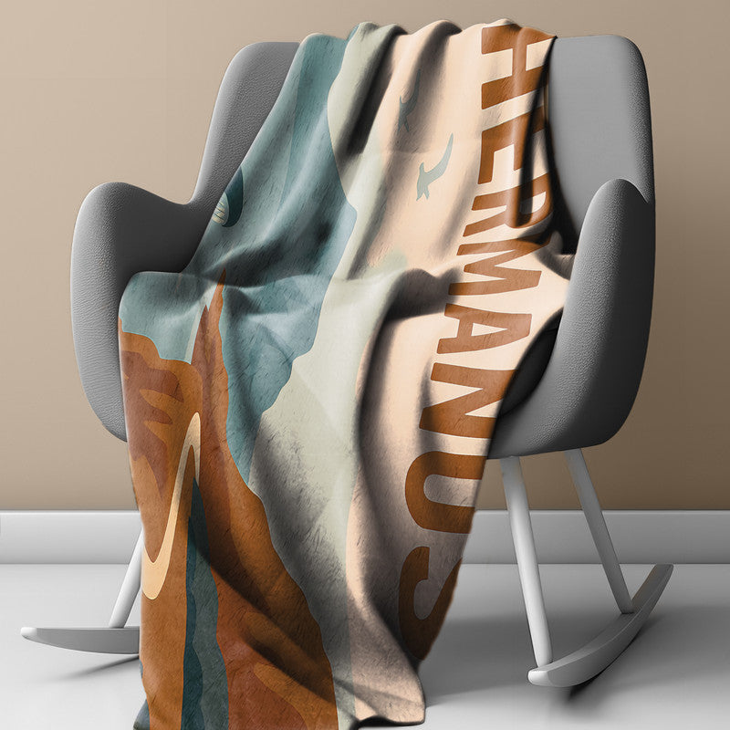 Hermanus Light Weight Fleece Blanket by Wikus Schalkwyk