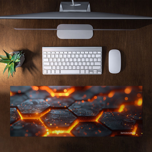 Hextech Texture by Wikus Schalkwyk Large Desk Pad