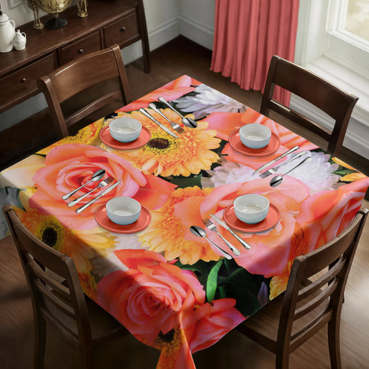 High Tea Roses Square Tablecloth