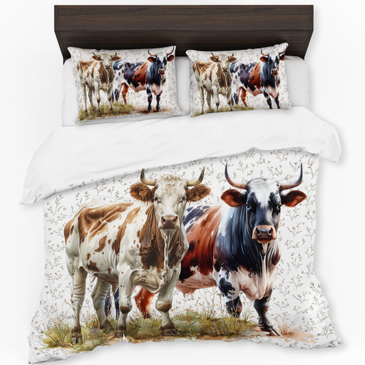 Highveld Cows Duvet Cover Set by Mark van Vuuren