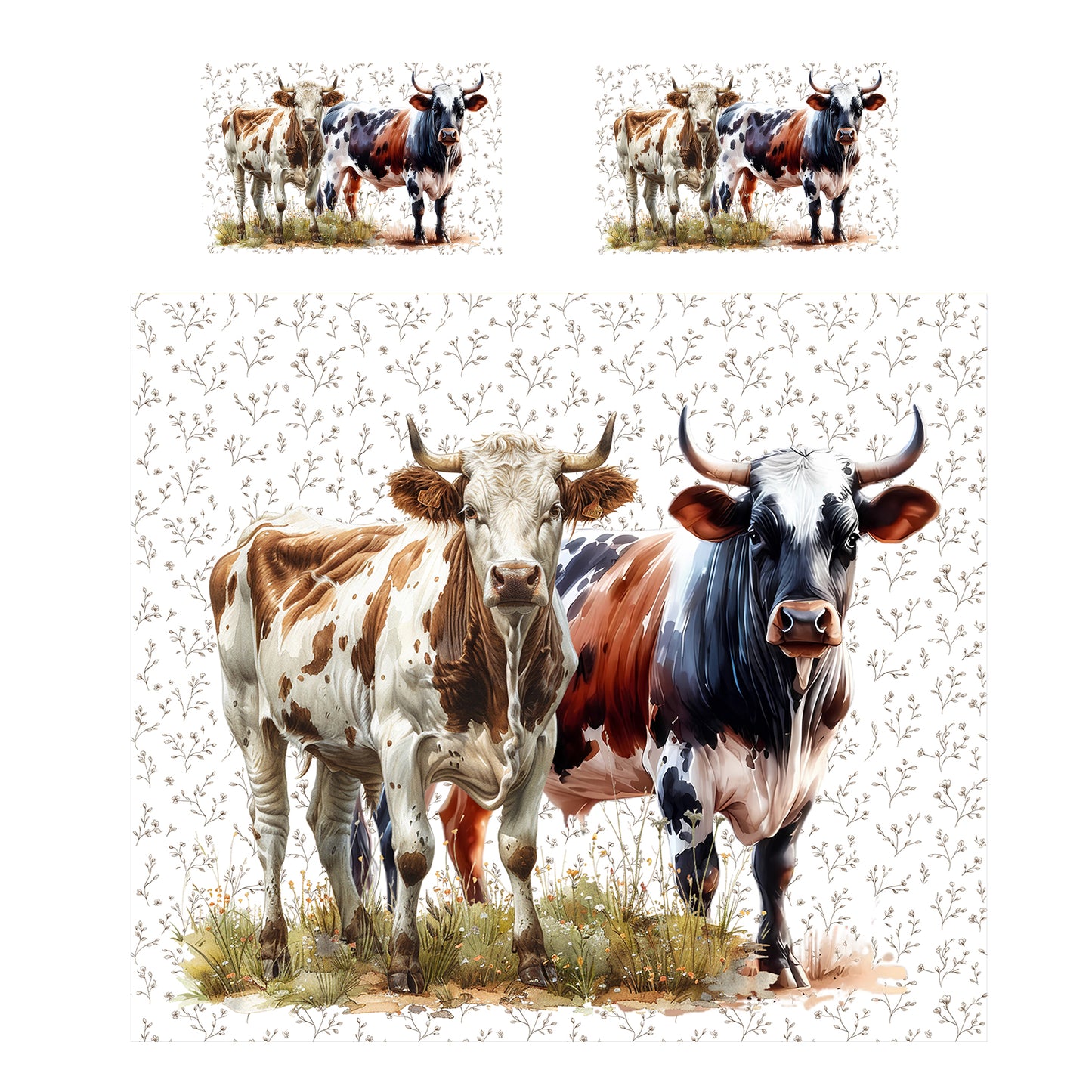 Highveld Cows Duvet Cover Set by Mark van Vuuren