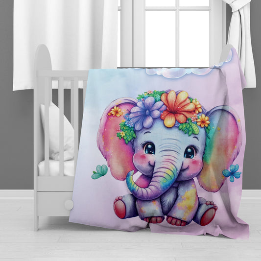 Hippie Elephant Minky Blanket