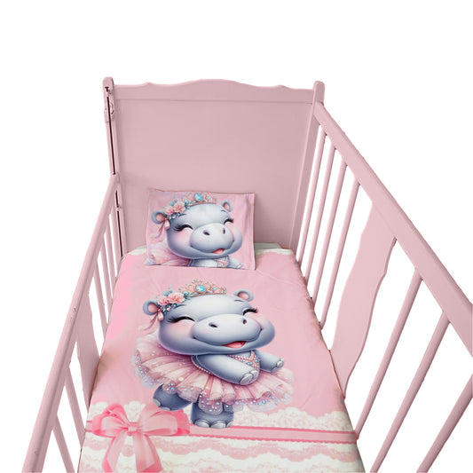 Hippo Ballerina Cot Set