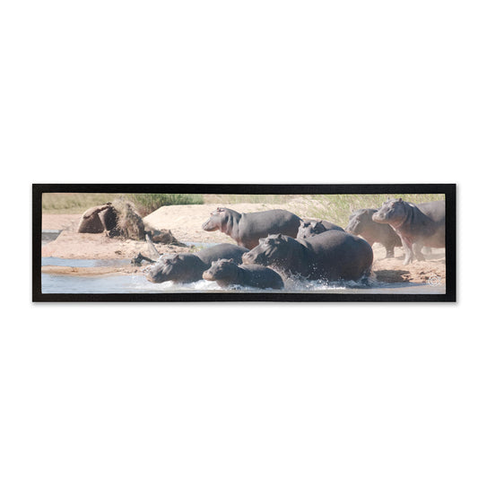 Hippo Family Bar Mat by Ferdie Muller