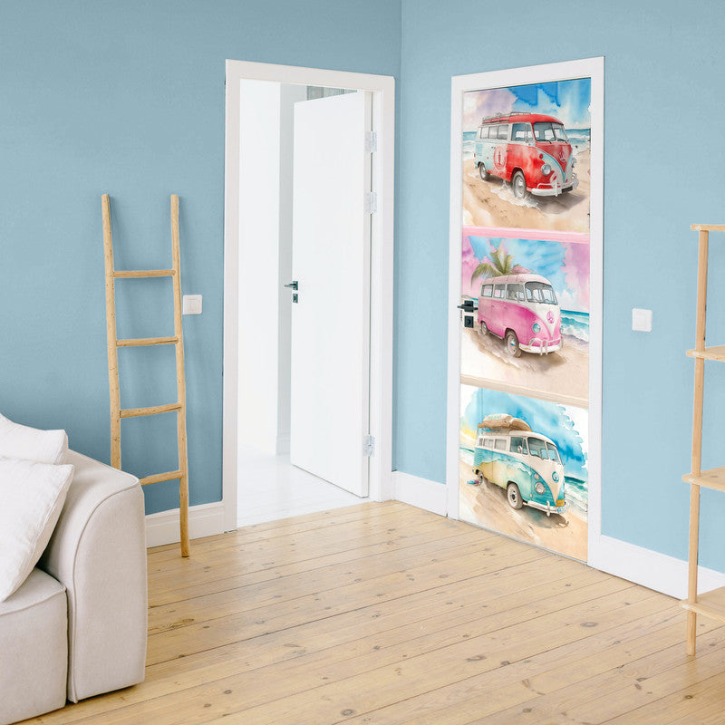 Hippy Van Door Decoupage