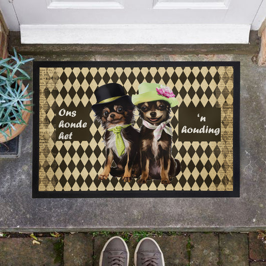 Honde Met n Houding Door Mat