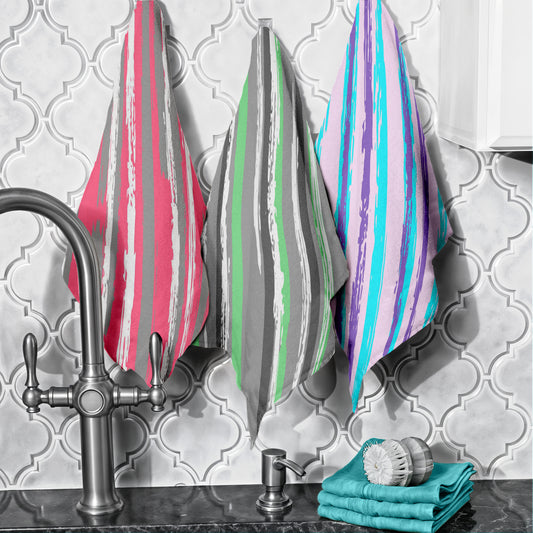 Horizontal Lines Dish Cloth (Set of 3)