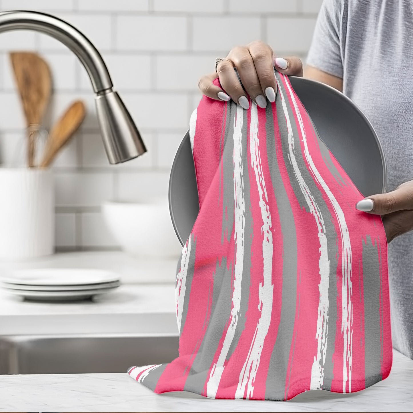 Horizontal Lines Dish Cloth (Set of 3)